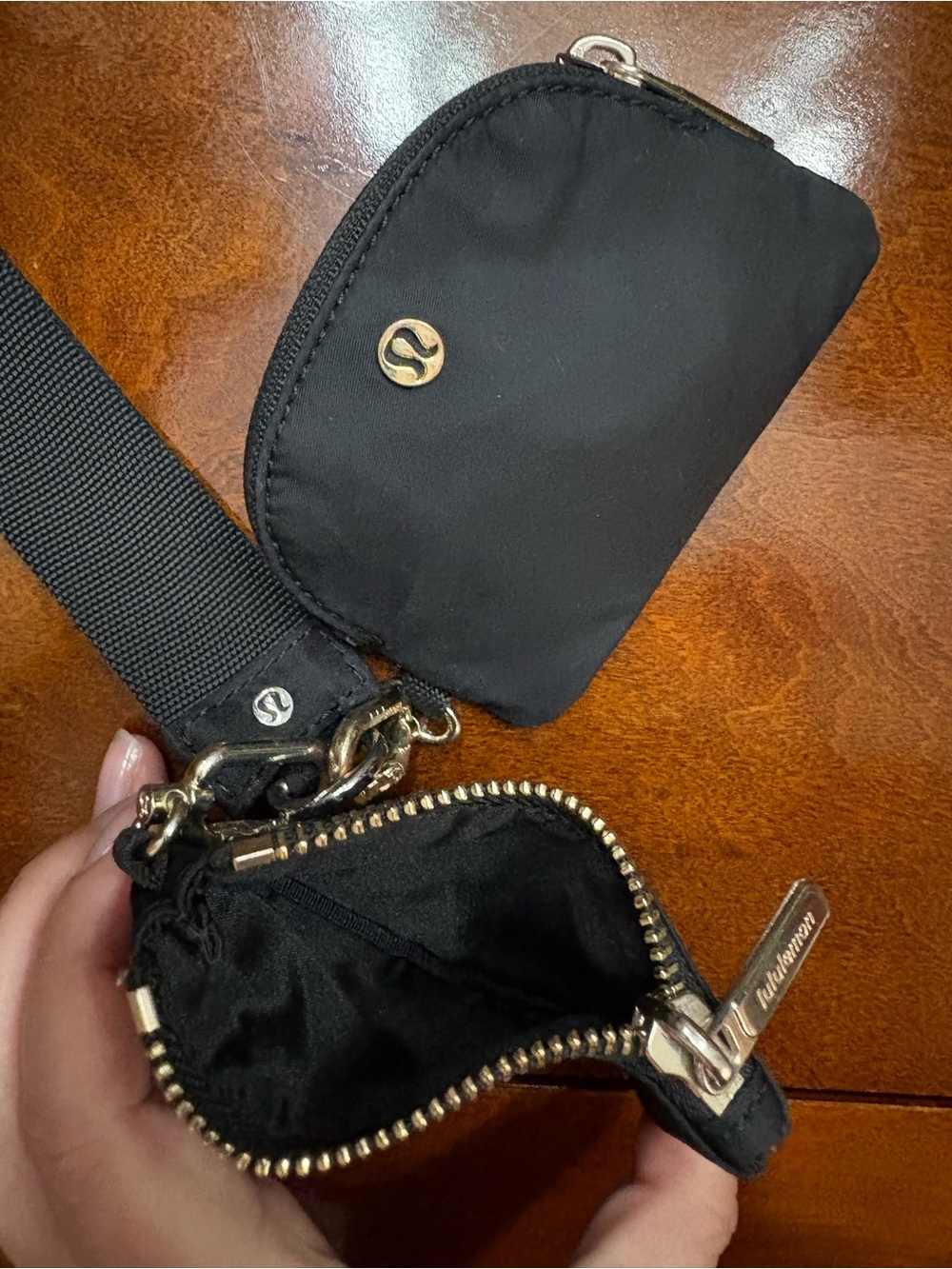 lululemon athletica Black Zip Pouch Duo with Gold Hardware - Picture 11 of 11
